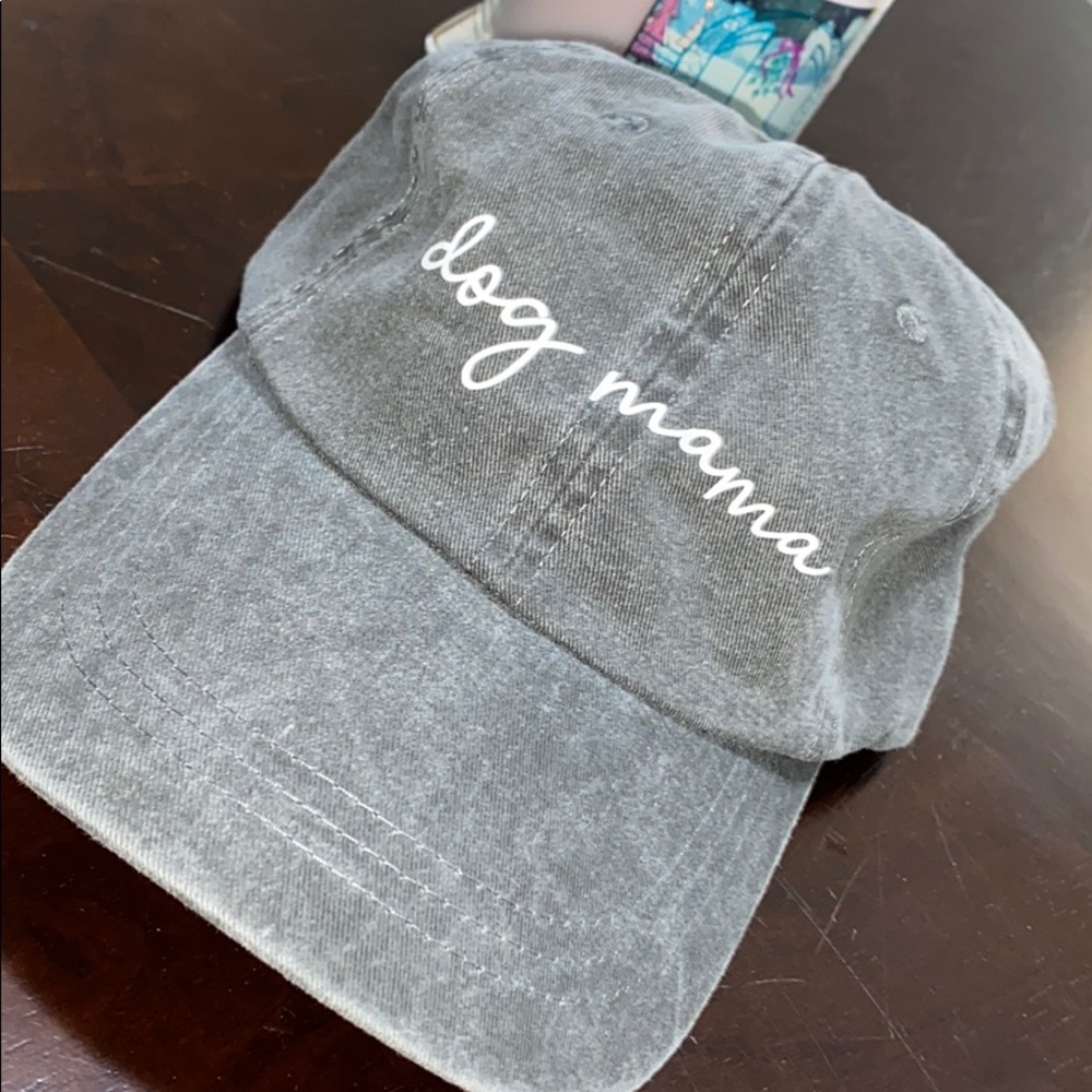 Distressed Black Dog Mama Cap NWOT